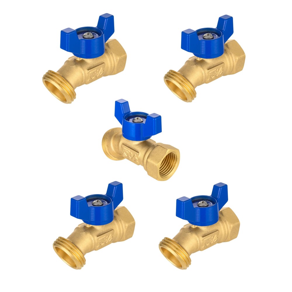 Efield Pack Of 5 14Turn Outdoor Spigot Sillcock Hose Bibb Valve 12 Female Npt Inlet 34 Male Ght Threaded Garden Hos