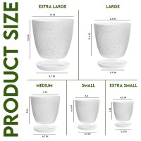 Utopia Home Plant Pots Indoor With Drainage 76665348 Inches Home Decor Flower Pots For Indoor Planter Plastic Plant