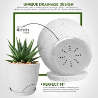 Utopia Home Plant Pots Indoor With Drainage 76665348 Inches Home Decor Flower Pots For Indoor Planter Plastic Plant