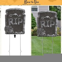 30Pcs Halloween Metal Stakes Heavy Duty 1575Tombstone Stakes Foam Graveyard Sign Holders Metal Stakes For Halloween Tombstone