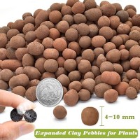 Zeedix 16Lb Expanded Clay Pebbles For Plants 4Mm16Mm Leca Balls Clay Aggregate Grow Media Natural Organic Clay Pebbles For Hy