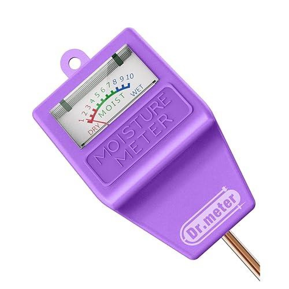 Dr.Meter Soil Moisture Meter Tester For Plants  Hygrometer Moisture Sensor For Houseplants Indoor Outdoor Garden Lawn Use - Plant Water Meter Gauge Test Kit  No Battery Needed - Gardening Gifts