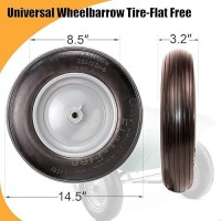 Universal Wheelbarrow Tire Flat Free 145D X 32W Fits 4804008 3502508 4006 4008 Wheelbarrow Wheels Install