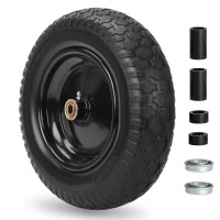 Gicool 145 Wheelbarrow Tire 3508 Flatfree Solid Tire And Wheel With 58 Axle Bore Hole 36 Centered Hub For Wheelb