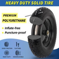 Gicool 145 Wheelbarrow Tire 3508 Flatfree Solid Tire And Wheel With 58 Axle Bore Hole 36 Centered Hub For Wheelb