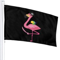 Pirate Flamingo Flag 3X5 Ft Outdoor Indoor With Grommet Garden Yard Outside Banner Decorative Sign