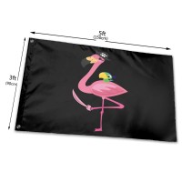 Pirate Flamingo Flag 3X5 Ft Outdoor Indoor With Grommet Garden Yard Outside Banner Decorative Sign