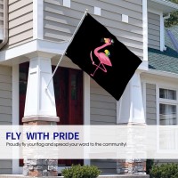 Pirate Flamingo Flag 3X5 Ft Outdoor Indoor With Grommet Garden Yard Outside Banner Decorative Sign