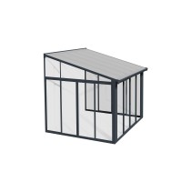 Palram Canopia Sanremo 10 X 10 Patio Enclosure Grayclear With Screen Doors 6