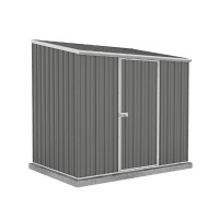 Absco Single Door Space Saver Metal Garden Shed 75 X 5 Woodland Gray