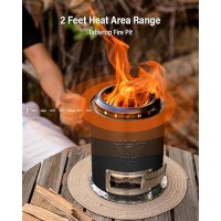 Yefu Tabletop Fire Pit 9.7 X 7.1 In  Flame Intensity Control Camping Stove For Outdoor & Patio  Fueled By Pellets Or Wood  Safe Burning Table Top Firepit  With Travel Bag & 2 Mini Sticks  Black