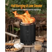 Yefu Tabletop Fire Pit 97 X 71 In Low Smoke Camping Stove For Outdoor Patio Fueled By Pellets Or Wood Safe Burning Table