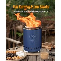 Yefu Tabletop Fire Pit 97 X 71 In Low Smoke Camping Stove For Outdoor Patio Fueled By Pellets Or Wood Safe Burning Table