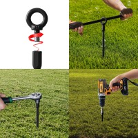 Vasgor 18 Ground Anchors 4Pcs Easy To Use With Drill 30Mm Diameter Heavy Duty Anchor Hook For Camping Tent Canopies Car