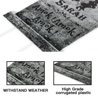 Limbridge Outdoor Halloween Decorations 4Ct Large Hocus Pocus Witches Tombstones Gravestone Decor Yard Signs With Stakes 16