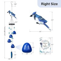 Efoleya Bird Wind Chimes For Outside Stellerjay Bird Gifts Blue Bird Wind Chimes Outdoor Decorations Mothers Day Gifts For Mom