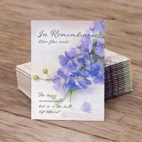 Bentley Seed Co In Remembrance Love Left Behind Nongmo Noncoated Blue Flax Seed Packets Memorial Funeral Keepsake