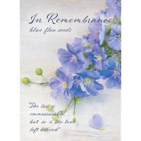 Bentley Seed Co In Remembrance Love Left Behind Nongmo Noncoated Blue Flax Seed Packets Memorial Funeral Keepsake