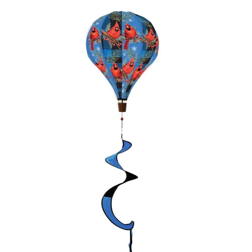 Cardinals Deluxe Hot Air Winter Balloon Windsock Wind Twister Wind Twister 54 X 12 Briarwood Lane