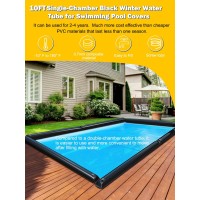 Abimars 07Mm Thicker Black Winter Water Tube For Swimming Pool Covers 6 Pack 10 Ft Water Weight Bags For Pool Side Threelaye