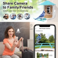 Birdsnap Tuc Smart Bird Feeder With Camerasolar Panel Sd Card 4In1 Perch 160View 1080P Auto Detect Notify Ai Identify 10