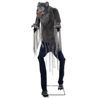 Haunted Hill Farm 7Ft Tall Towering Werewolf Motionactivated Halloween Animatronic For Indoor Or Covered Outdoor Creepy Hall