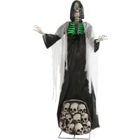 Haunted Hill Farm 7Ft Tall Graveyard Ghoul Motion Activated Scary Halloween Prop Battery Operated With Onoff Switch Light