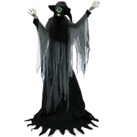 Haunted Hill Farm 75Ft Tall Macabre Skeleton Witch Motionactivated Talking Halloween Animatronic For Indoor Or Covered Outd