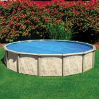 In The Swim 24 Premium Blue Round Solar Pool Cover 12 Mil For Solar Heating Above Ground Pools And Inground Pools