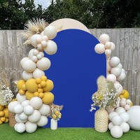 Blue Wedding Arch Cover Arch Backdrop Stand Cover 66Ft Arch Wall Backdrop Cover Fitted Spandex Arch Cover Fabric Round Top Chia