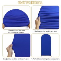 Fuhsy Blue Arch Backdrop Cover Spandex Arch Cover Stretchy Backdrop 21X5Ft Round Top Chiara Cover Arch Wall Backdrop Frame Stan