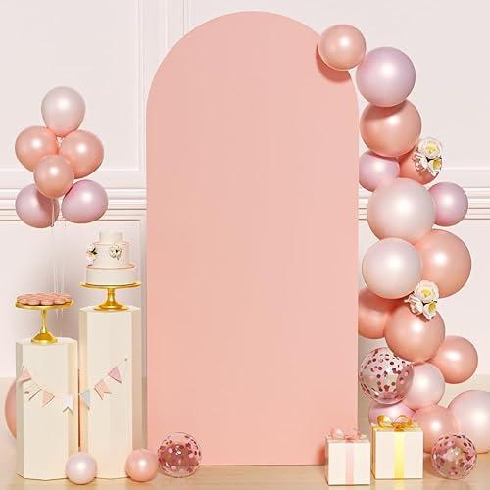 Spandex Wedding Arch Cover Dusty Rose Arch Backdrop Cover 66Ft Arch Backdrop Stand Covers Fitted Arch Cover Round Top Chiara Ar