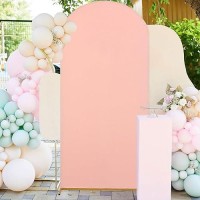 Spandex Wedding Arch Cover Dusty Rose Arch Backdrop Cover 66Ft Arch Backdrop Stand Covers Fitted Arch Cover Round Top Chiara Ar