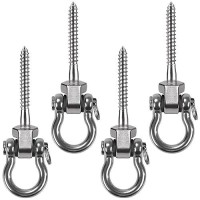 Benelabel Swing Hangers Set Of 4 Stainless Steel Screw Brackets For Hanging Chairs Hammocks Punching Bags 1800Lb Capacity