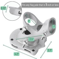 Unco- Aluminum Flag Pole Holder  Heavy Duty Aluminum Mount  Flag Pole Bracket  Flag Pole Holder Mounting Bracket  Flag Pole Brackets For House  Flag Pole Mounting Bracket  Flag Pole Holder For House