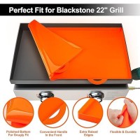 Jusoit 22 Inch Blackstone Griddle Cover  Heavy Duty Food Grade Silicone Griddle Mat For Grill Top  Outdoor Blackstone Accessories Protect From Dirt & Rust