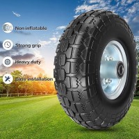 Simeiqi 4103504 Tire And Wheel Flat Free Solid Polyurethane 10 Inch Wheels With 58 Axle Borehole 21 Offset Hub For Wh