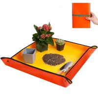 Hnxtyaob Repotting Mat For Indoor Plant Transplanting And Potting Soil Mess Control Portable Succulent Planting Potting Tray Gar