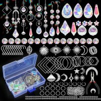 Hybeads 200 Pcs Diy Suncatcher Making Kits For Adults Crystal Sun Catchers Crafts With Hooks Chains Pendants Rainbow Maker For Window Hanging Prism Indoor Outdoor Garden Xmas Wedding Party Decor