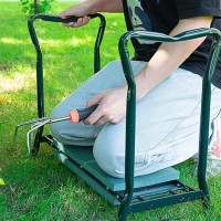 Lanniu Garden Kneeler And Seat Foldable Garden Stool Heavy Duty Garden Chair For Kneeling And Sitting Gardening Gifts For Wom