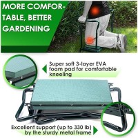 Lanniu Garden Kneeler And Seat Foldable Garden Stool Heavy Duty Garden Chair For Kneeling And Sitting Gardening Gifts For Wom