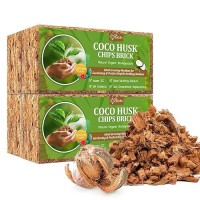 Riare 4 Pack Coco Chips Substrate For Plants 44Lb 100 Organic Coconut Husk Brick With Low Ec And Ph Balanced High Expansion