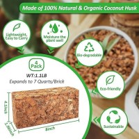 Riare 4 Pack Coco Chips Substrate For Plants 44Lb 100 Organic Coconut Husk Brick With Low Ec And Ph Balanced High Expansion