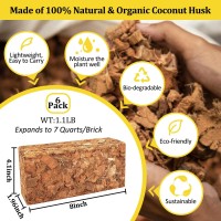 Riare 6 Pack Coco Chips Substrate For Plants 66Lb 100 Organic Coconut Husk Brick With Low Ec And Ph Balanced High Expansion