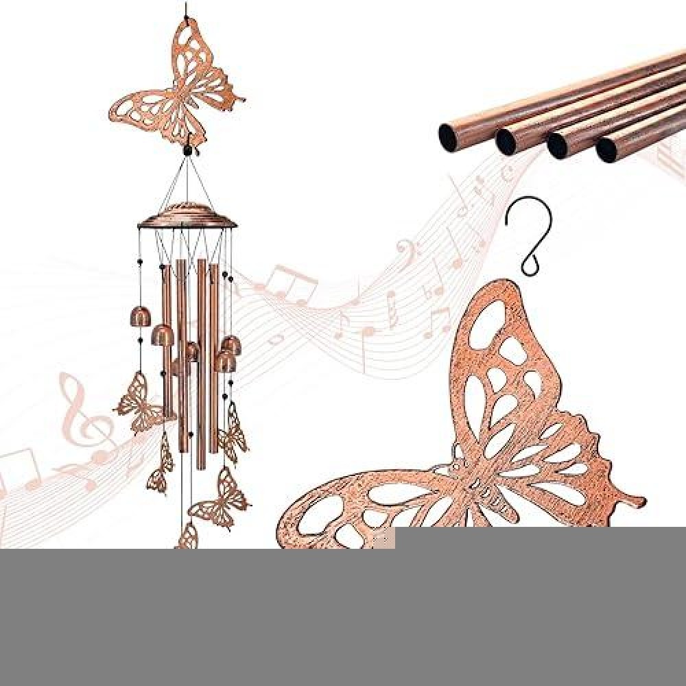 Butterfly Wind Chimes Outdoor Butterfly Gifts For Women/Men/Mom/Grandma/Wife Birthday Gifts Memorial Gift Metal Windchimes For Outside/Indoors  Home  Lawn  Porch  Patio  Garden Decor  Yard Decorations