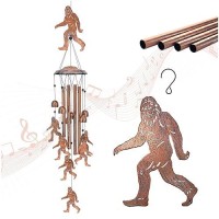 Bigfoot Wind Chimes Outdoor Big Foot Sasquatch Gifts For Men/Women/Dad/Grandpa Birthday Gift Memorial Gift Metal Windchimes For Outside/Indoors  Home  Lawn  Porch  Patio  Garden Decor  Yard Decoration