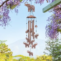 Elephant Wind Chimes Outdoor Elephant Gifts For Women/Men/Mom/Grandma/Wife Birthday Gifts Memorial Gift Metal Windchimes For Outside/Indoors  Home  Lawn  Porch  Patio  Garden Decor  Yard Decorations