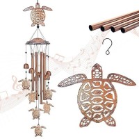 Turtle Wind Chimes Outdoor Sea Turtle Gifts For Women/Men/Mom/Grandma/Wife Birthday Gifts Memorial Gift Metal Windchimes For Outside/Indoors  Home  Lawn  Porch  Patio  Garden Decor  Yard Decorations