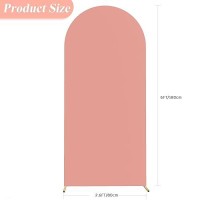 Aseem 6Ft Wedding Arch Cover Dusty Rose Fitted Spandex Cover 2Sided Round Top Chiara Backdrop Stand Covers For Party Ceremony