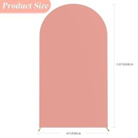 Aseem 72Ft Wedding Arch Cover Dusty Rose Fitted Spandex Cover 2Sided Round Top Chiara Backdrop Stand Covers For Party Ceremon